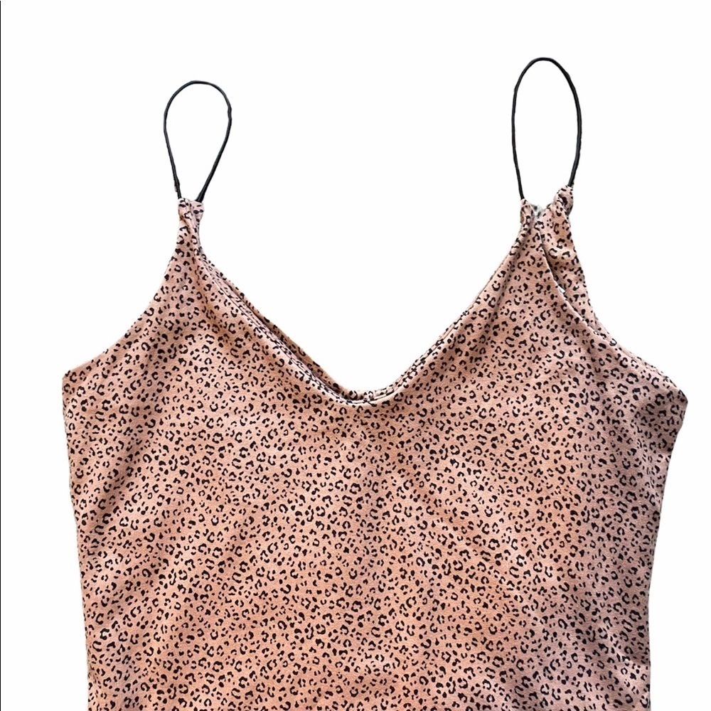 Gaze Leopard Bodysuit Bikini Straps Sz XSmall